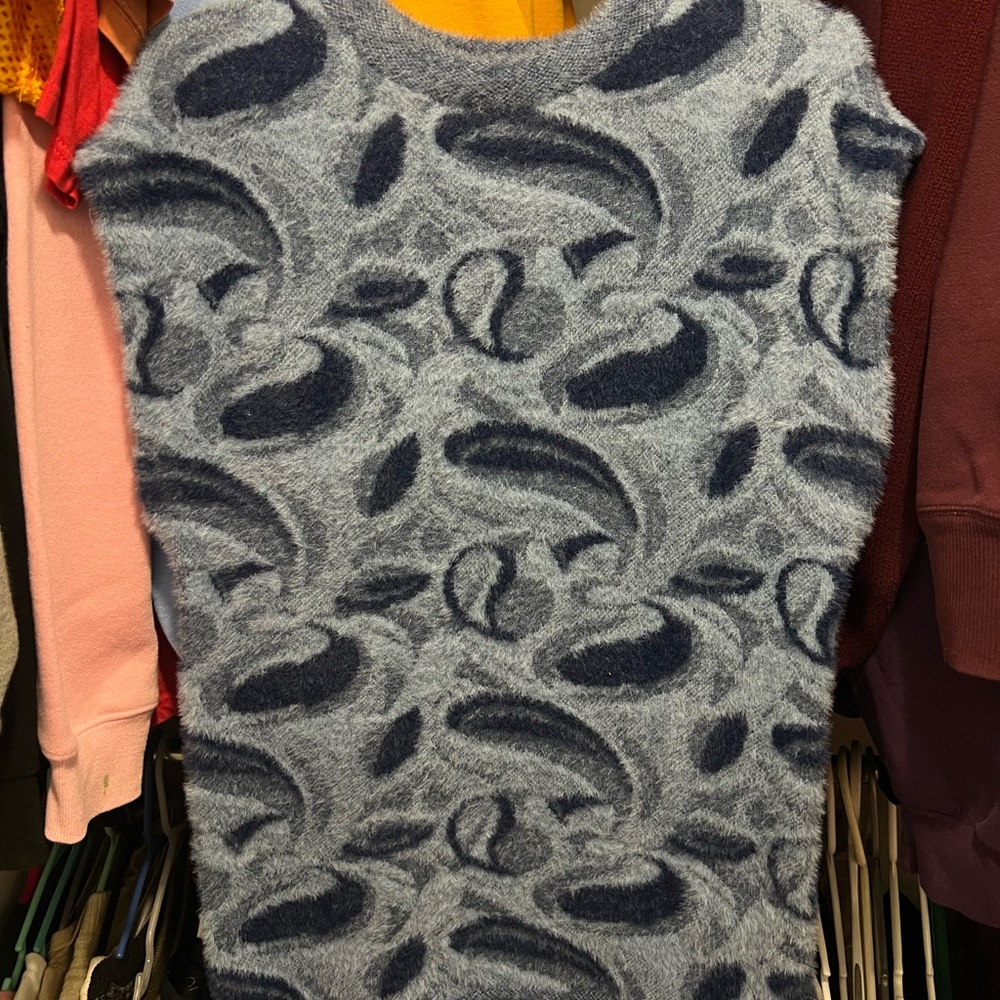 ZARA blue patterned sweater vest